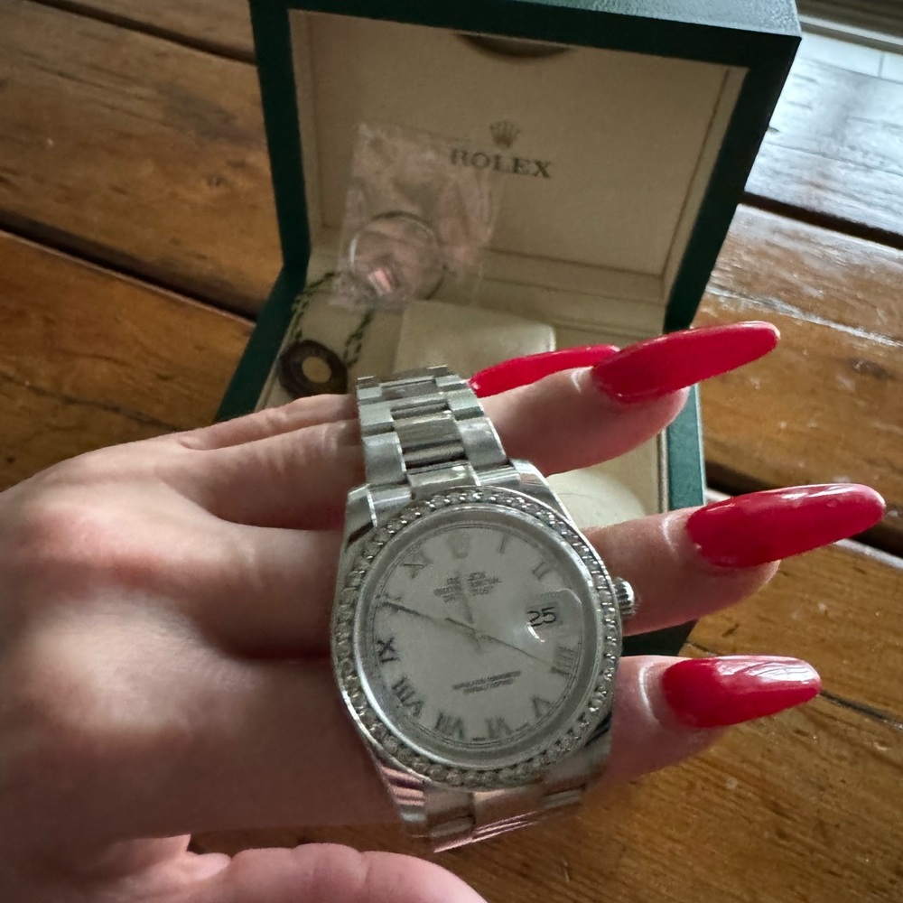 Rolex Watch Box with White Roman Numerals